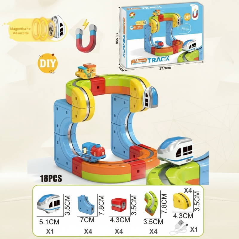 New Kids' Anti-Gravity Magnetic Track Build & Play Set with Electric Train